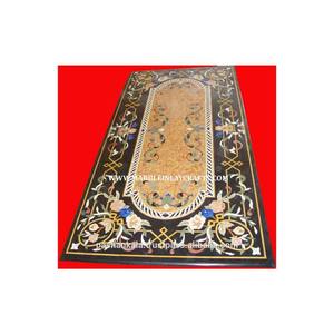 Mesa de comedor con piedra semipreciosa, forma Rectangular - Product Image 1