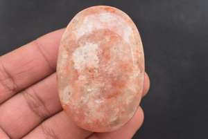 Piedra solar de cristal Natural de la India, Palmstone hecho a mano - Product Image 4