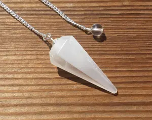 Wholesale High Quality Natural Selenite Stone Dowser Pendulum For Healing Meditation From India