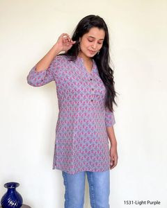 Ropa informal de algodón para mujer, traje corto de algodón con estampado de lámina, nuevo diseño, hecho a mano, a bajo precio - Product Image 5