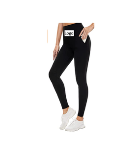 Pantalones de Yoga de cintura alta para mujer, mallas de entrenamiento para correr, 92% poliéster, 8% LICRA - Product Image 1