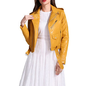 OEM High Quality Women Fashion Leather <b>Jackets</b> Original <b>Sheep</b> <b>Skin</b> Leather Custom Size Leather <b>Jackets</b> - Product Image 6