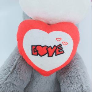 Vendita calda peluche <span class=keywords><strong>asino</strong></span> seduto con ricami di peluche a cuore imbottito giocattoli di peluche - Product Image 5