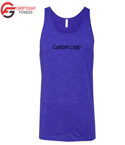 เบลล่าผ้าใบสตรีย์เสื้อกล้าม (3480) สีม่วงTri-ผสมชายผ้าฝ้ายแขนกุดTeeผู้ชายเสื้อกีฬาและเสื้อ - Product Image 3