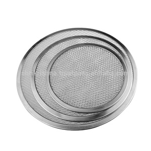 El mejor vendedor personalizado de aluminio Pizza Mesh Screen Net Round Metal Pizza Pan Tool Horno Tamaños disponibles-Top Listed Indian Vendor - Product Image 1