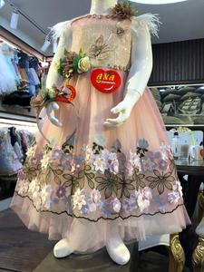 Vestidos de verano coloridos con tutú para niñas, manga acampanada, arcoíris, unicornio, Princesa, para fiesta - Product Image 4