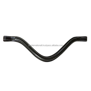 Correa de cuero para cejas de caballo, diseño personalizado prémium de cuero negro flexible en forma de onda, todos los tamaños disponibles con costuras duraderas - Product Image 2