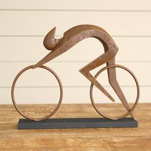 Figura Decorativa de Bicicleta Metálica Marrón/Negra de Diseño Moderno y Personalizado, Decoración de Alta Calidad para el Hogar por Medieval Edge Handicraft para Niños - Product Image 2