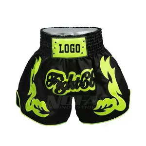 Jongen Meisje Kickboksen Boks Broek Vechten Cross-Fit Korte Goedkope Sanda Kleding/Mma Shorts Mannen Zwart Muay Thai kick Boxing Shorts