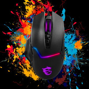 Souris de jeu <span class=keywords><strong>MSI</strong></span> Clutch GM20 FPS avec 6200 DPI, filaire, RGB, design symétrique, prise en charge de l'interrupteur Om.ron réglable - Product Image 4
