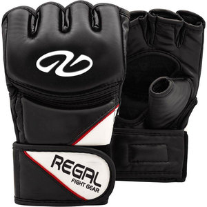MMA Fighting Gloves PU Leather <b>Black</b> Durable Martial Arts Training Gloves - Product Image 4