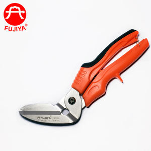 Tijeras de Corte de Chapa Metálica para Aviación Industrial, Resistentes, con Bordes Serrados que Evitan el Deslizamiento, Mango de PVC Naranja Brillante FUJIYA - Product Image 2