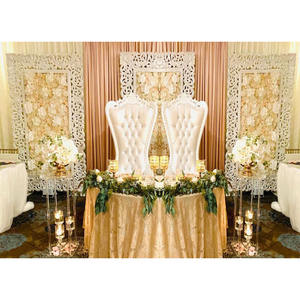 Cadres de scène de mariage vintage élégants et magnifiques en fibre de verre, taille et couleur personnalisables - Product Image 1