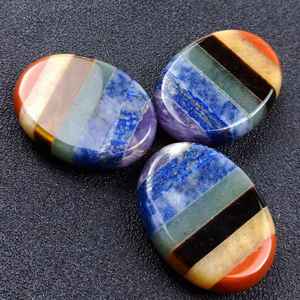 Best Wholesale Natural Quartz & Agate Worry Stone Seven Chakra Healing Gemstone Polished Thumb Crystal <b>Ball</b> Amethyst Opal Themes - Product Image 1