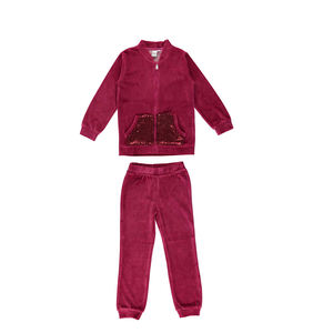Wholesale Women's Slim Fit Winter <b>Velour</b> <b>Tracksuit</b> Jogging Wear Onesie Yoga Sets Breathable Anti-Bacterial Solid Pattern - Product Image 3