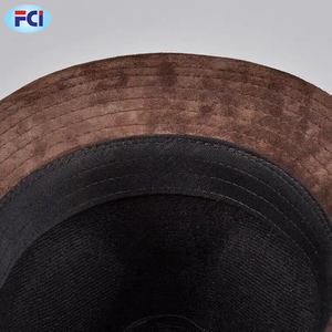 Sombrero Fedora marrón de piel auténtica para hombre, sombrero de piel de oveja, informal, británico, ala ancha de alta calidad, Otoño e Invierno - Product Image 5