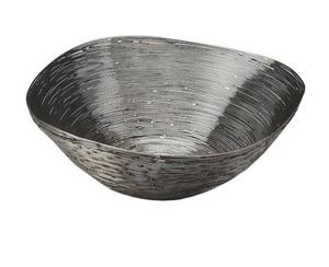 Bol à fruits décoratif en aluminium, fait à la main de styliste contemporain unique élégant fantaisie moderne personnalisé nouveau design - Product Image 3