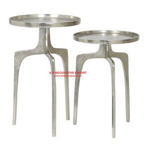 Mesa lateral para sala de estar, mesa de centro moderna con forma de cápsula para sala de estar, mesa lateral de café dorada de alta calidad - Product Image 3