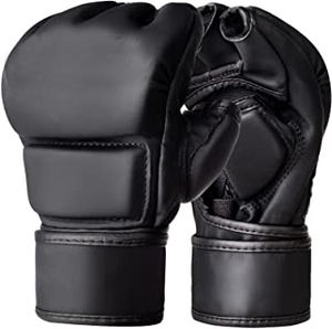 Guantes de boxeo profesionales MMA y artes marciales mixtas de medio dedo logotipo personalizado 12oz 16oz 14oz tamaños para adultos Material de cuero - Product Image 3