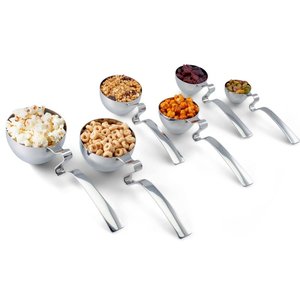 Juego de 4 tazas medidoras chapadas en cobre de nuevo diseño con mango de cuerda, utensilios de cocina de diseño enrollado elegante para cocinar - Product Image 5