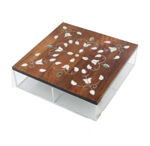 Arabic Style Wholesale Acacia Wood Mother of Pearl Inlay <b>Lid</b> Acrylic <b>Box</b> <b>Decor</b> Handicrafts Wooden Mop <b>Lid</b> Gift <b>Box</b> Luxury case - Product Image 1