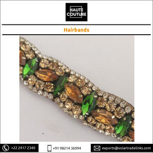 Bandeau en topaze et cristal vert, artisanal, fait à la main, pour femmes et filles, nouvelle collection - Product Image 5