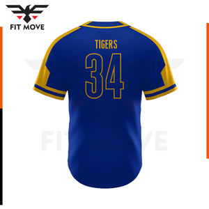 Vente en gros de maillots de baseball à boutons complets à bas prix vêtements de baseball respirants maillots de baseball au meilleur design avec personnalisation - Product Image 4