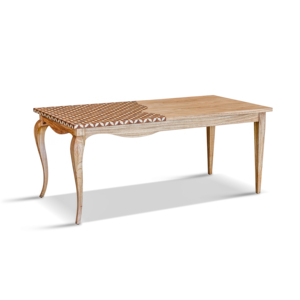 โต๊ะอาหารไม้เนื้อแข็งฮัดสัน ดีไซน์โดดเด่น ผิวสัมผัสธรรมชาติ เหมาะสำหรับห้องนั่งเล่น บ้าน โรงแรม เฟอร์นิเจอร์รับรองมาตรฐาน FLEGT - Product Image 1