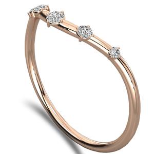 แหวนเพชรแท้สำหรับผู้หญิง ของขวัญปีใหม่ คอลเลคชั่นสำหรับผู้หญิง ได้รับการรับรองจาก IGI & Ingemco ราคาขายส่ง - Product Image 3