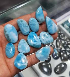 Cabujón Larimar de alta calidad, piedras preciosas de varias formas, gemas de cabujón sueltas suaves para la fabricación de joyas de verano, fabricación de joyas para esposa - Product Image 1