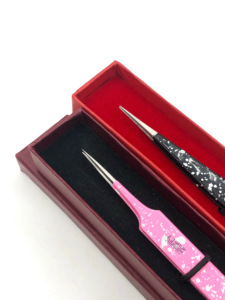 Pince à épiler pour extensions de cils, style nouveau, fine et droite, en acier inoxydable, revêtement en poudre argentée, pointe fine, outil de beauté - Product Image 4