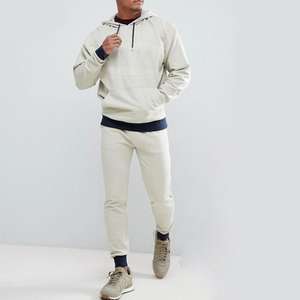 Ensemble de Jogging en cuir pour homme, Logo personnalisé, sweat à capuche, fait à la main - Product Image 1