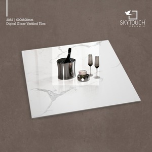 Azulejos de Porcelana de Alto Brillo, Serie Alpino Blanco Brillante, los Más Económicos, 600x600 mm, Mármol Blanco Pulido - Product Image 6