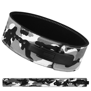 Cheap <b>Men</b> Comfortable Camo Style Powerlifting PU Leather Gym Lever Squat And Dead Lifting Workout Leather Belts - Product Image 1