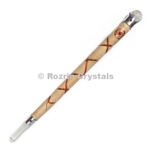 แท่งหินอาเกตแกะสลักลายเฟิงสุ่ยและลายรัก พร้อมโลโก้รูปดาว - Product Image 1