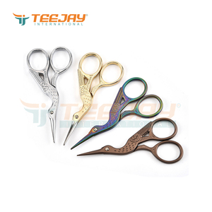 TEEJAY ELS-576 Tijeras de titanio con revestimiento de color en forma de pájaro para dar forma y recortar pestañas y cejas, nuevo estilo, microtijeras para costura - Product Image 6