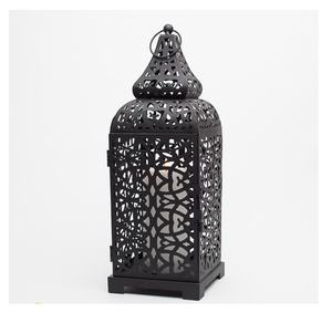 โคมไฟโลหะแบบโมร็อกโก ดีไซน์โคมไฟทรงสี่เหลี่ยมทันสมัย สามารถใส่เทียนและไฟ LED สร้างบรรยากาศอบอุ่นด้วยแสงเทียน - Product Image 4