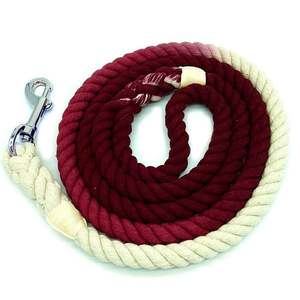 5ft Multi-colored Braided Ombre Cotton Rope Dog <b>Leash</b> - Product Image 1
