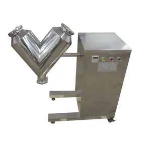 Moveable easy operation V-type bin blender machine for garic powder premixing