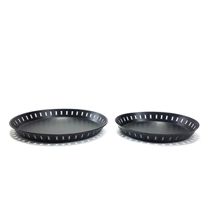 Plateau de service rond en fer Design de luxe, appareil à un plateau de serveur alimentaire, conception moderne, meilleure vente, noir, - Product Image 5