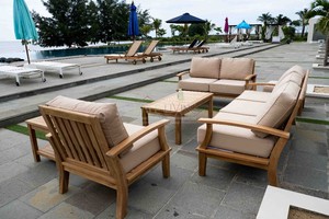 Sofá de madera de teca natural de fabricante indonesio en oferta, equipado con espuma resistente para muebles de sala de estar. - Product Image 6