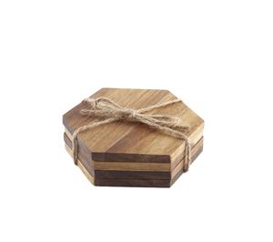 Dessous de verre en résine et en bois très exigeants avec motif élégant pour décor de table de noël thé/café boisson maison et hôtels - Product Image 5