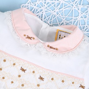 ชุดลำลองลายเรขาคณิตสำหรับเด็กผู้หญิง Babeeni รุ่น LA65 ผ้าฝ้าย 100% ได้รับการรับรองมาตรฐาน OEKO-TEX ป้องกันไฟไหม้ สีขาว & ผ้าซาตินเนื้อบาง ปลอดสารพิษ - Product Image 5