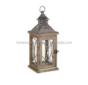 Mini linterna de acero inoxidable de lujo para decoración del hogar, cristal cuadrado plateado para bodas y Navidad, candelabro elegante - Product Image 2