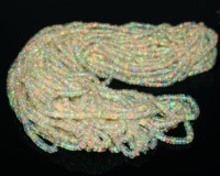 Brin de perles Opel en forme ronde, pierres précieuses naturelles éthiopiennes, longueur de 8 pouces, environ 3MM à 4MM, pour la fabrication de bijoux, 10 pièces
