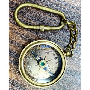 Tùy Chỉnh Cổ Điển Phong Cách La Bàn Keychain Trang Trí Thu Brass Hải Lý Keychain Món Quà Kim Loại Keychain Cho Lưu Niệm Sử Dụng - Product Image 2