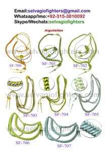 Cordon d'épaule Fourragère Française US Rouge Vert Aiguillettes - Product Image 4