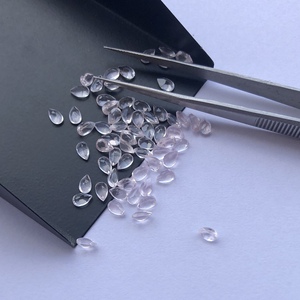 3mm 4mm 5mm Pierre de quartz rose naturel à facettes Coupe poire Pierre précieuse semi-précieuse Fabrication de bijoux Collier Anneau Boucle d'oreille Pendentif - Product Image 2