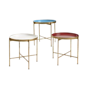 Lot de 2 tables d'appoint en métal de différentes tailles avec table décorative de salon de forme ronde pour la maison Hotelware - Product Image 5
