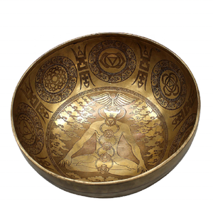 Bảy Luân Xa Chạm Khắc Bát Hát Thiền Định Để Chữa Bệnh Bằng Âm Nhạc Và Dụng Cụ Cầu Nguyện Linh Hoạt Bát Hát Âm Thanh - Product Image 1